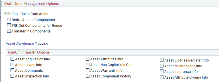 Work Order Management page