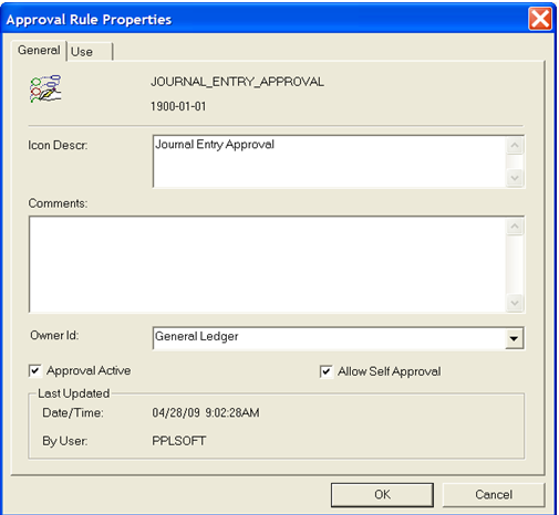 Approval Rule Properties page
