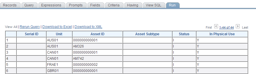 AM_IT_ASSETS_SERIAL_ID query result set