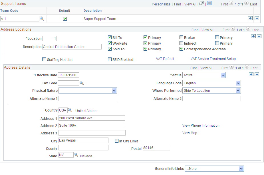 Customer Information - General Info page (2 of 2)