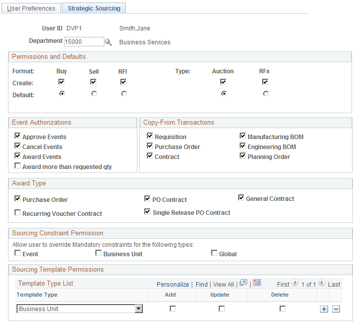 Strategic Sourcing page