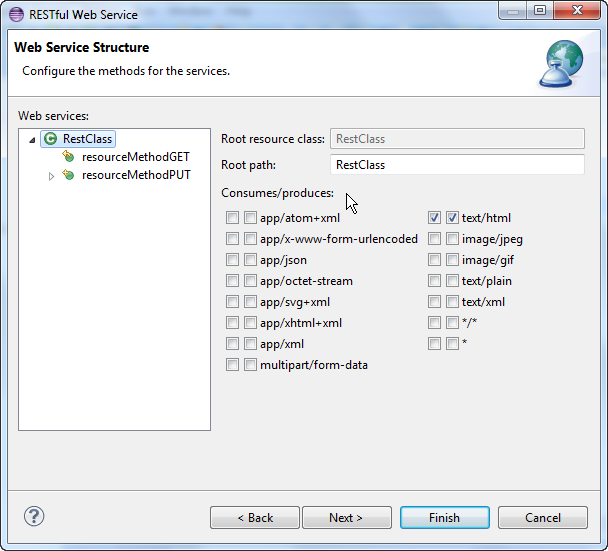 rest configure methods