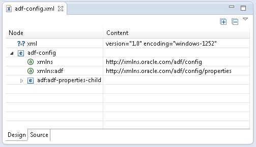 adf-config.xml in Editor