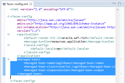 faces-config.xml in Editor