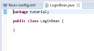 LoginBean class in Editor