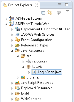 LoginBean class in Explorer