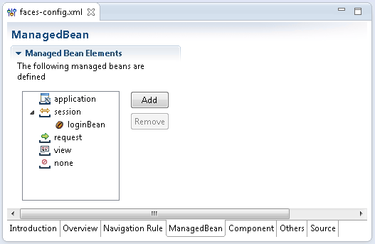 Managed Beans in faces-config.xml