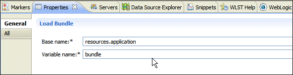 Properties Tab in Log View