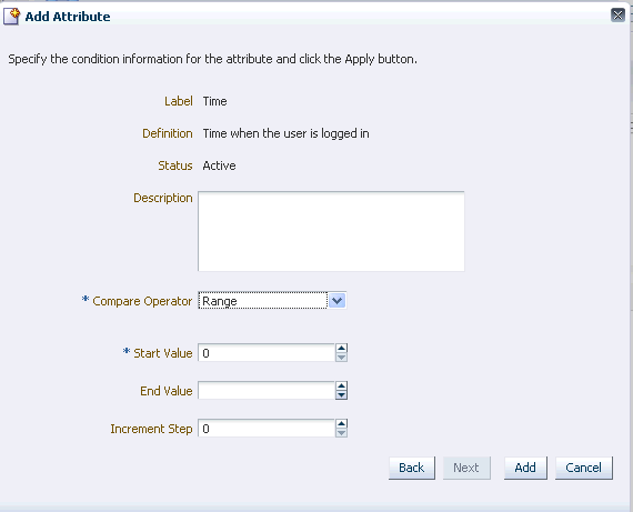 The range attribute dialog is shown.