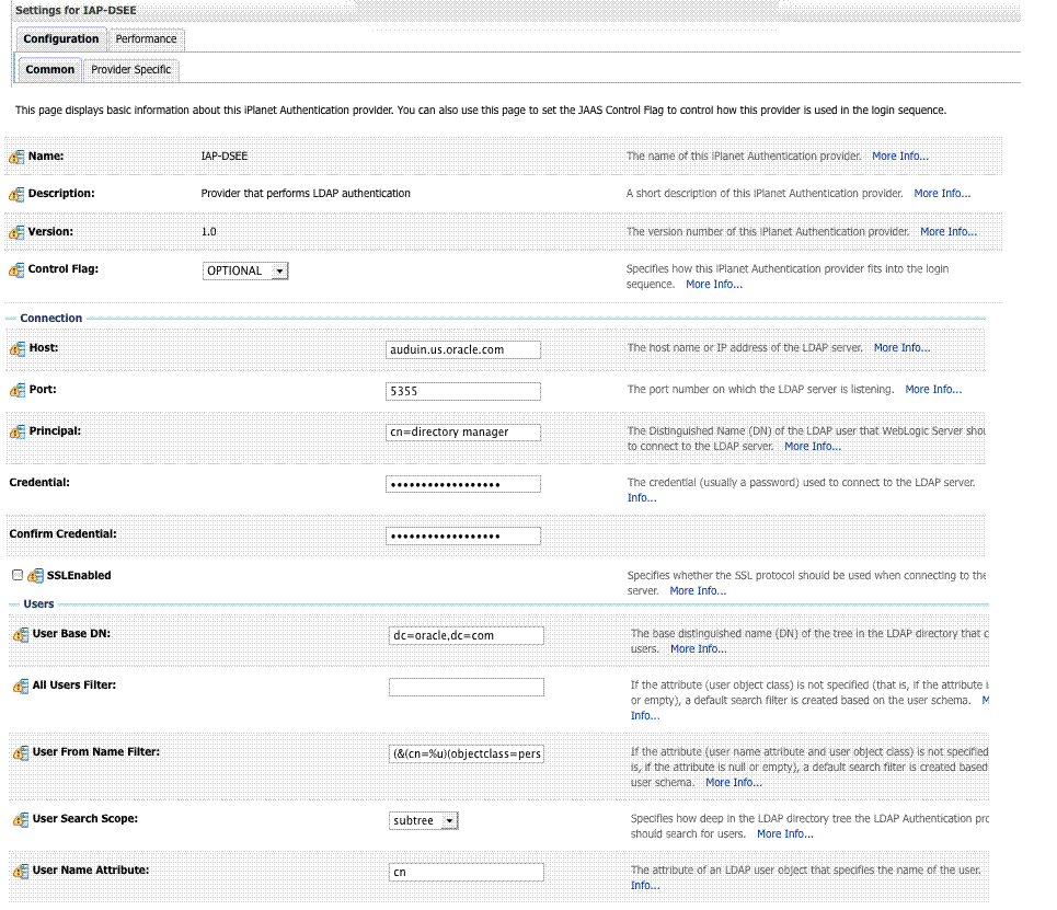 LDAP Provider: IAP-DSEE