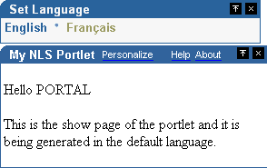 英語のポートレットを示します。