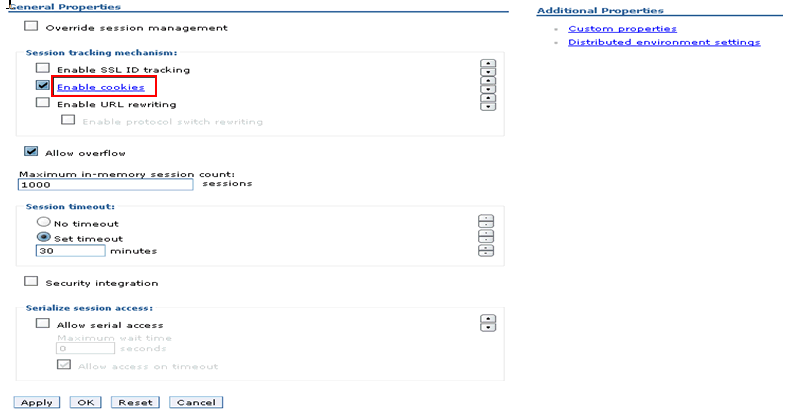 Enable cookies for a module