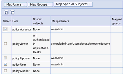 Update Security Role Mapping for wsm-pm