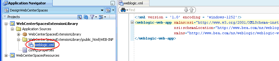デフォルトのweblogic.xml