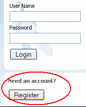 ログイン・フォームで利用可能な自己登録