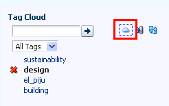 クラウドおよびリストに表示されるタグ