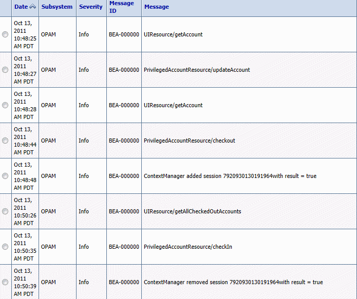 ロギング・レポートの例を示す図