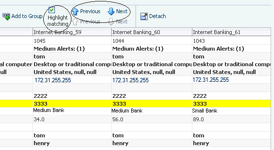 強調表示機能が示されています。