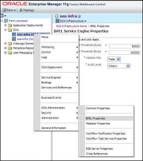 Oracle BPEL PMの構成プロパティ