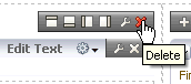 この図は、ツールバーの「削除」アイコンを示しています。
