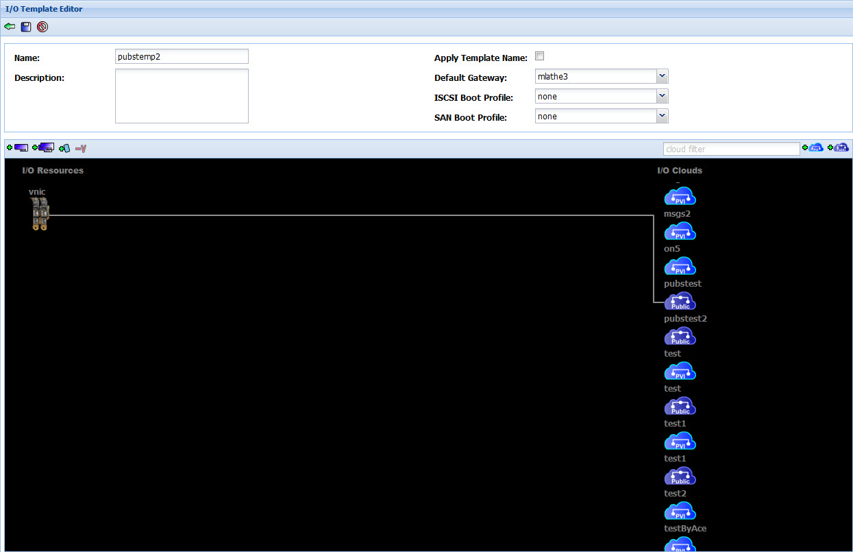 image:Graphic of an HA VNIC connected to a public cloud.
