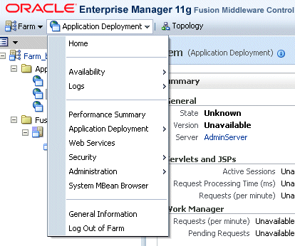 Application Deployment context menu