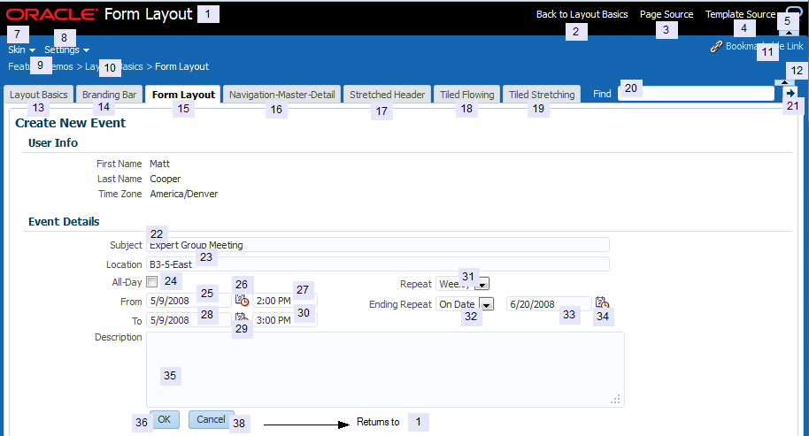 Tab traversal sequence on a page