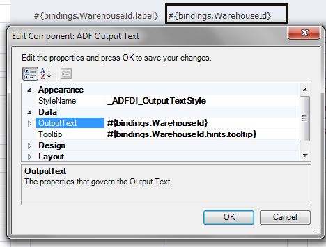 The ADF Output Text Component