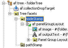 構造ウィンドウのnodeStampファセット
