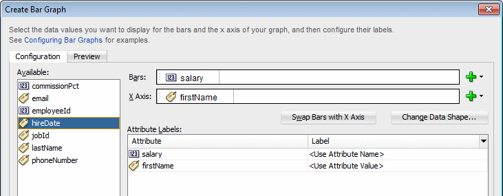 Create Bar Graphページ