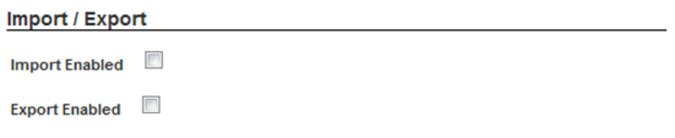 Import/Export settings for the LDAP connection