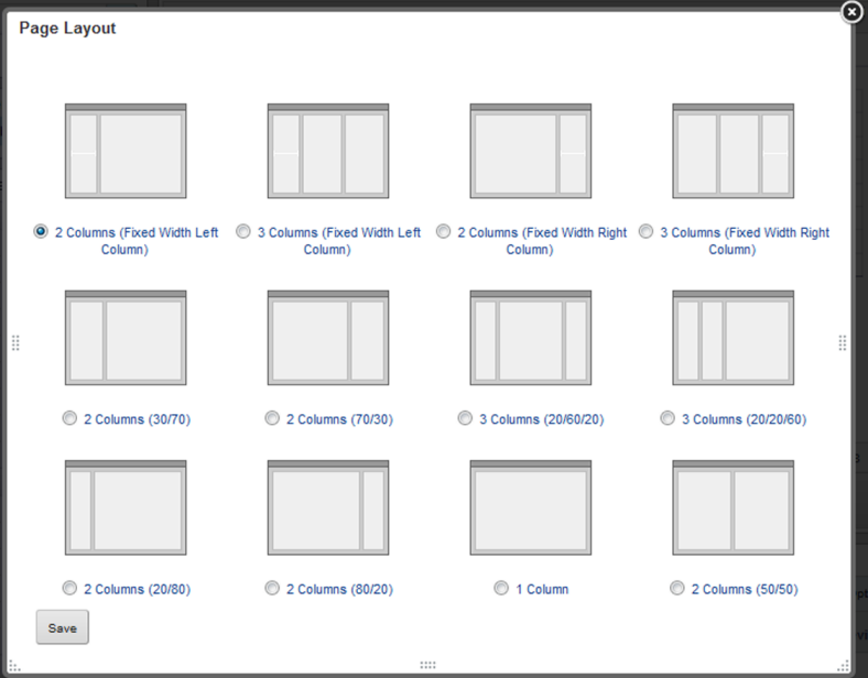 Changing The Layout Of A Page