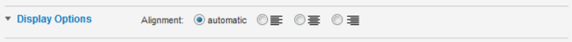 Displays Options section of the Edit Metric dialog