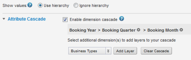 Dimension-specific settings for Results Table column configuration