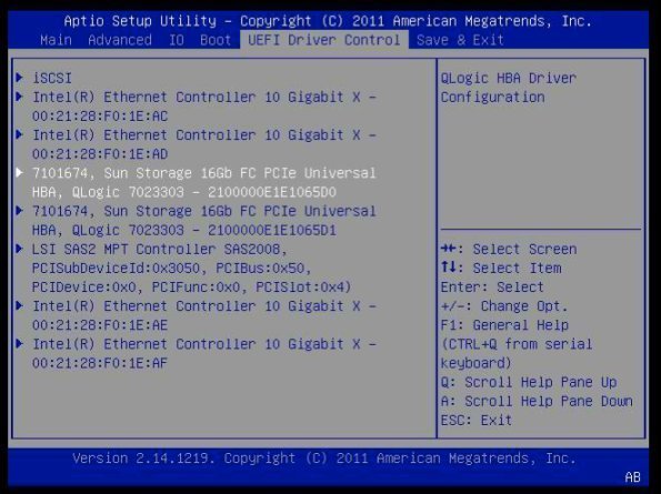 image:UEFI Setup 유틸리티의 UEFI Driver Control 탭을 보여주는 그림입니다.