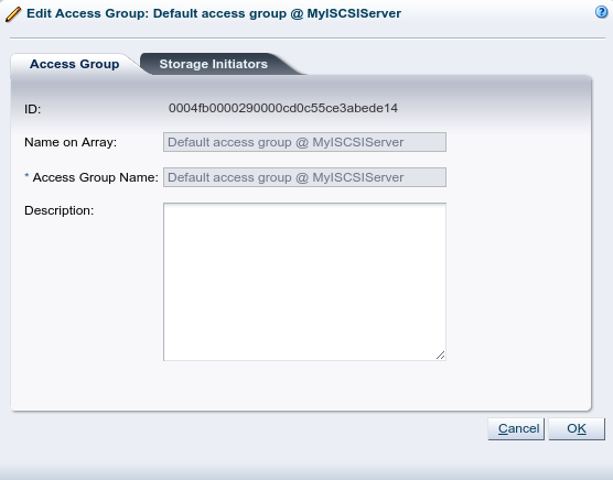 This figure shows the Access Group tab in the Edit Access Group dialog box.
