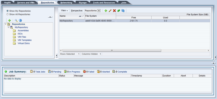 This figure shows the Repositories tab with the Repositories perspective displayed.