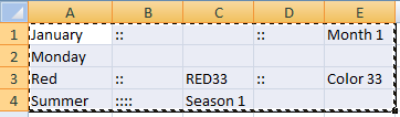 Example rows
