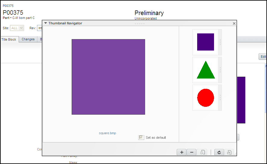 Thumbnail Navigator dialot