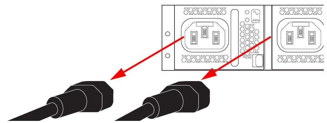 This diagram shows the power cords being removed.