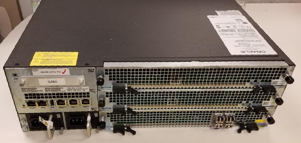 This image shows the alternate option card, a four port NIU in chassis.