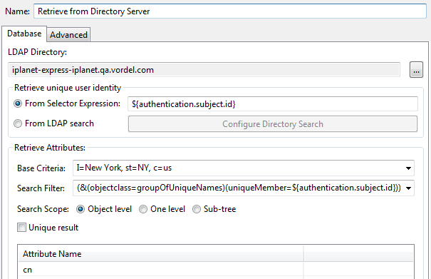 Retrieve Attributes from Oracle Directory Server