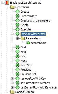 ExecuteWithParamsデータ・コントロールの例