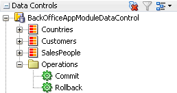 「データ・コントロール」パネルのCommit操作とRollback操作