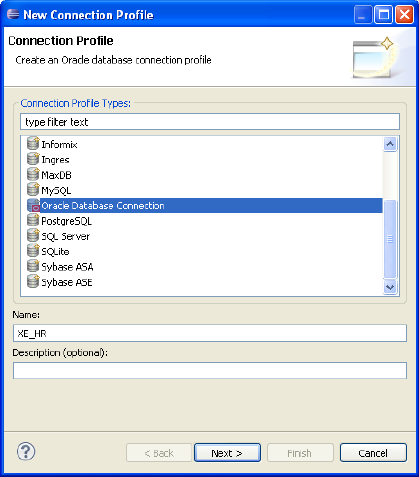 「Connection Profile」ページ