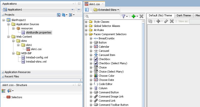 JDeveloperでのADFスキン・ファイル