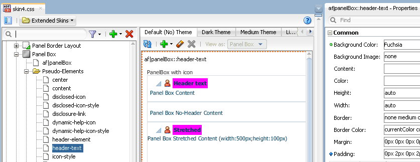 panelBoxコンポーネントの背景色の設定