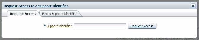 image:Captura de pantalla de la ventana Find a Support Identifier (Buscar un identificador de soporte).
