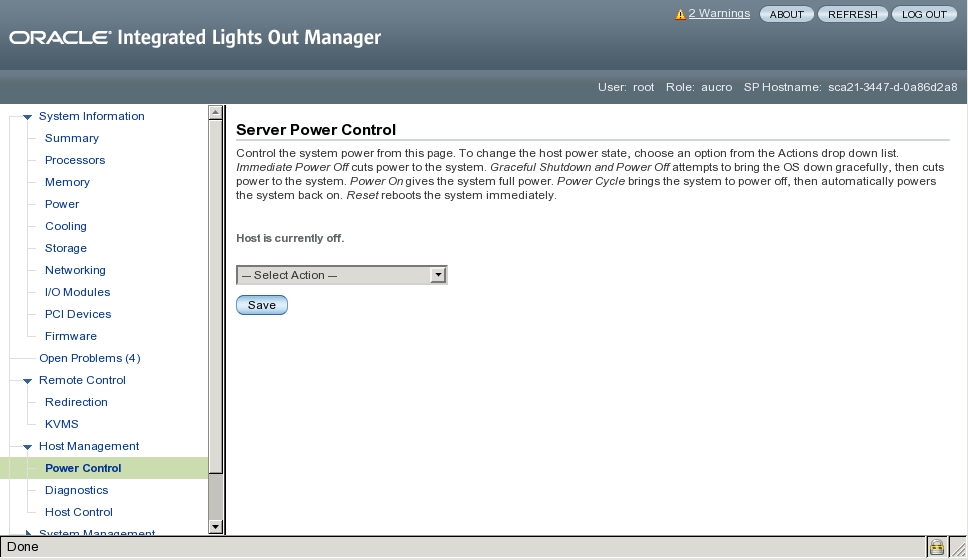 image:Figure présentant la page Remote Power Control