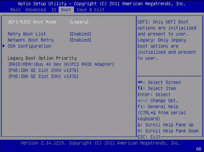 image:この図は、Oracle System Assistant を有効にするための BIOS「Boot」画面を示しています。